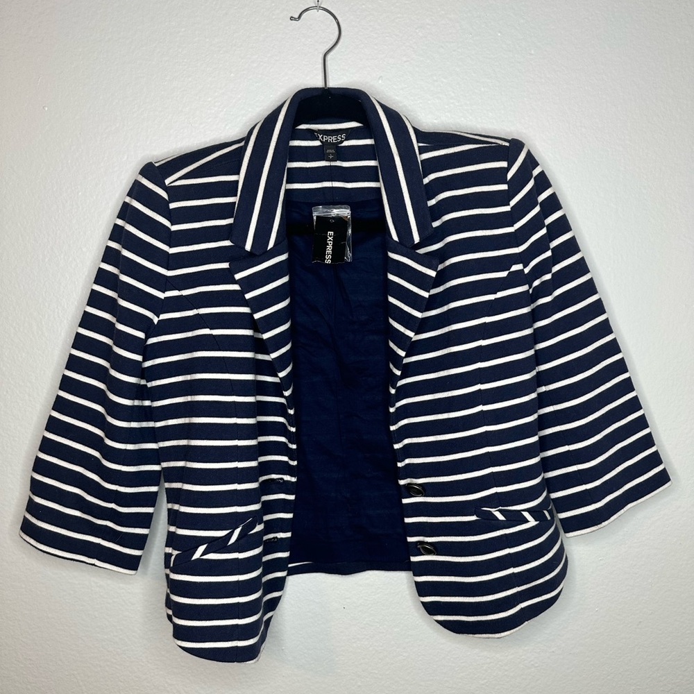 EXPRESS Navy Stripe Blazer